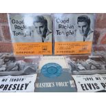 FIVE ELVIS PRESLEY 45RPM EP RECORDS, comprising two copies of 'Good Rockin' Tonight' 7EG 8256 and t