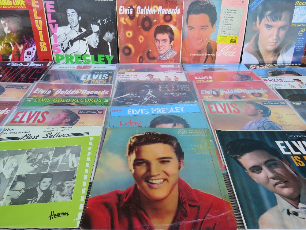 A COLLECTION OF ELVIS PRESLEY LP RECORDS ETC., to include Elvis' Golden Records, Burning Love and H