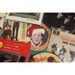 THE BEATLES - A COLLECTION OF 45 RPM 7" SINGLE RECORDS ETC., to include Japanese imports, picture d