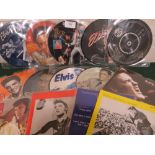 A COLLECTION OF ELVIS PRESLEY 7" SINGLES AND EP PICTURE DISCS, together with a small selection of E