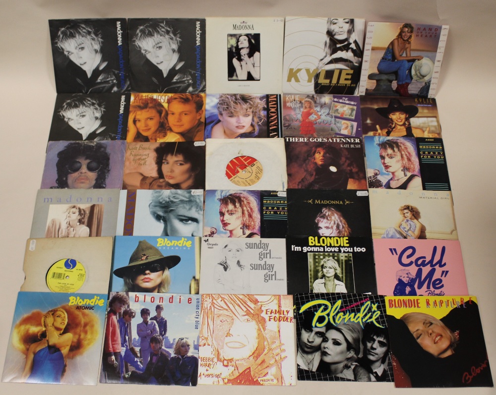 A COLLECTION OF mostly 1980's era 45 RPM 7" SINGLE RECORDS, to include Blondie, The Police, David B - Image 6 of 7