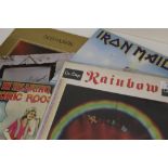 A COLLECTION OF ASSORTED LP RECORDS AND 12" SINGLES ETC. to include Deep Purple, Led Zeppelin, Rain