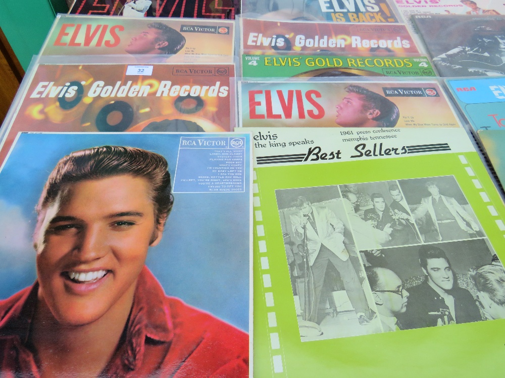 A COLLECTION OF ELVIS PRESLEY LP RECORDS ETC., to include Elvis' Golden Records, Burning Love and H - Image 3 of 12