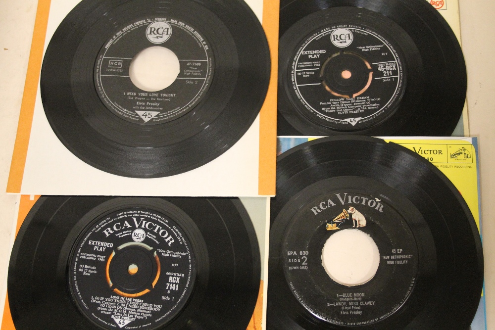 TWO CASES OF ELVIS PRESLEY 45 RPM 7" EPS AND SINGLE RECORDS ETC., various dates and labels to inclu - Image 3 of 6