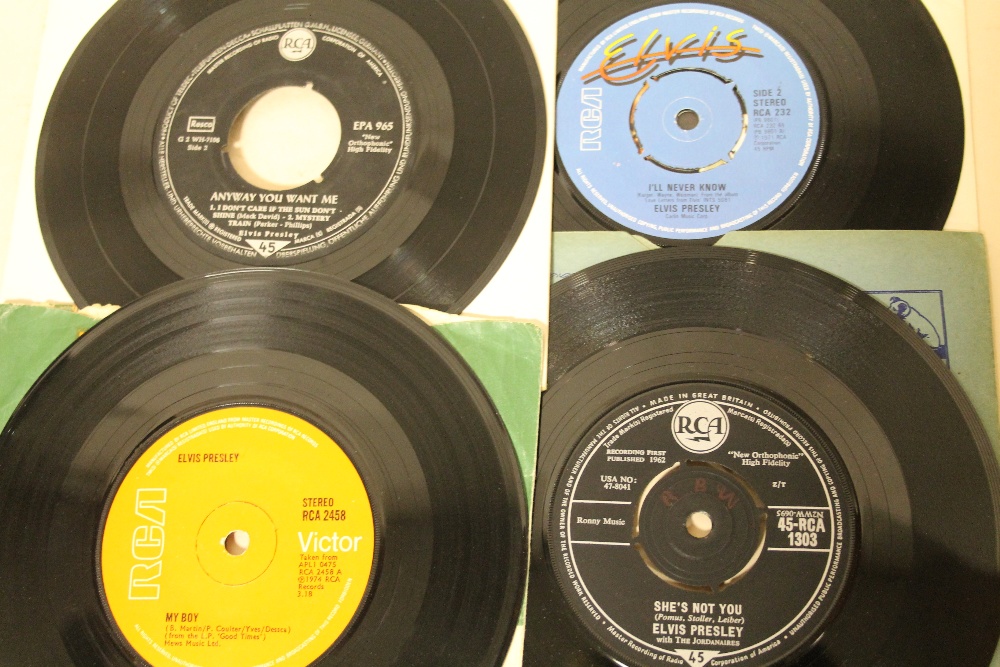 TWO CASES OF ELVIS PRESLEY 45 RPM 7" EPS AND SINGLE RECORDS ETC., various dates and labels to inclu - Image 5 of 6