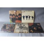 THE BEATLES - A COLLECTION OF FIVE LPSRubber Soul - mono, PMC1267 XEX580-1 / XEX 579-1Sgt P