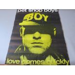 A VINTAGE PET SHOP BOYS 'BOY' POSTER, together with a selection of posters comprising The Christian