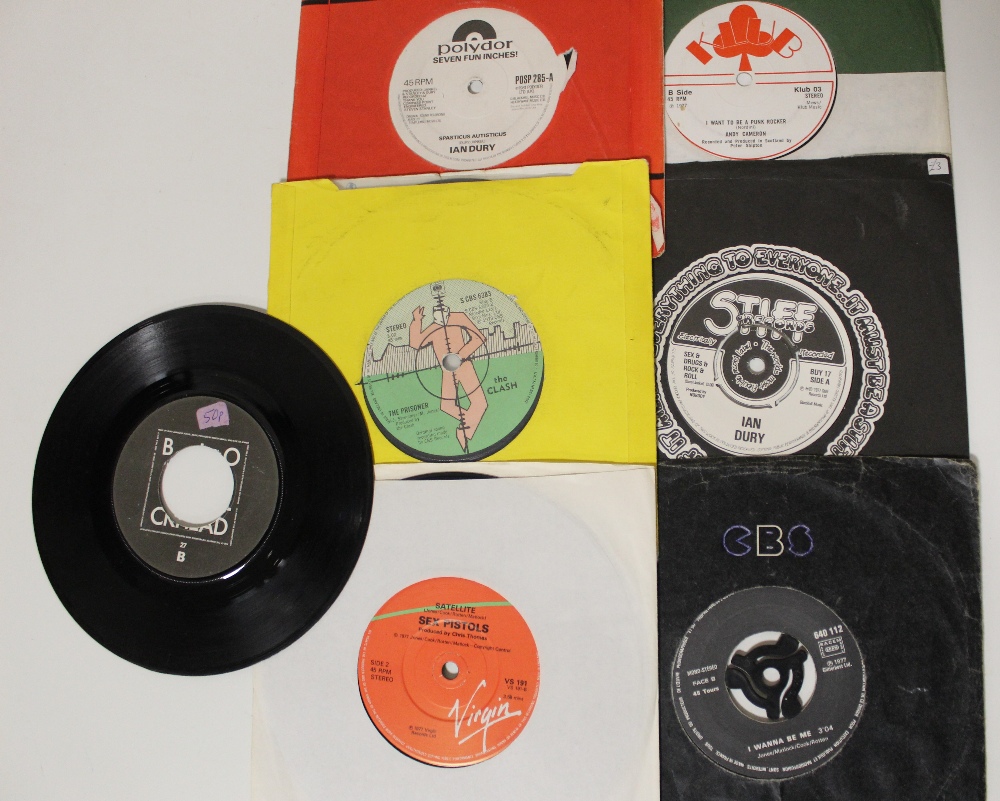 A COLLECTION OF PUNK & ROCK 45 RPM 7" SINGLE RECORDS ETC., to include The Sex Pistols, The Clash, S - Image 7 of 7