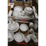 TWO TRAYS OF WEDGWOOD ANGELA CHINA