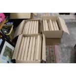 THREE LARGE BOXES OF POSTER POSTAGE ROLLS L 49 CM