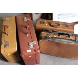 FOUR VINTAGE SUITCASES