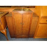 A VINTAGE OAK MUSIC CABINET W-73 CM