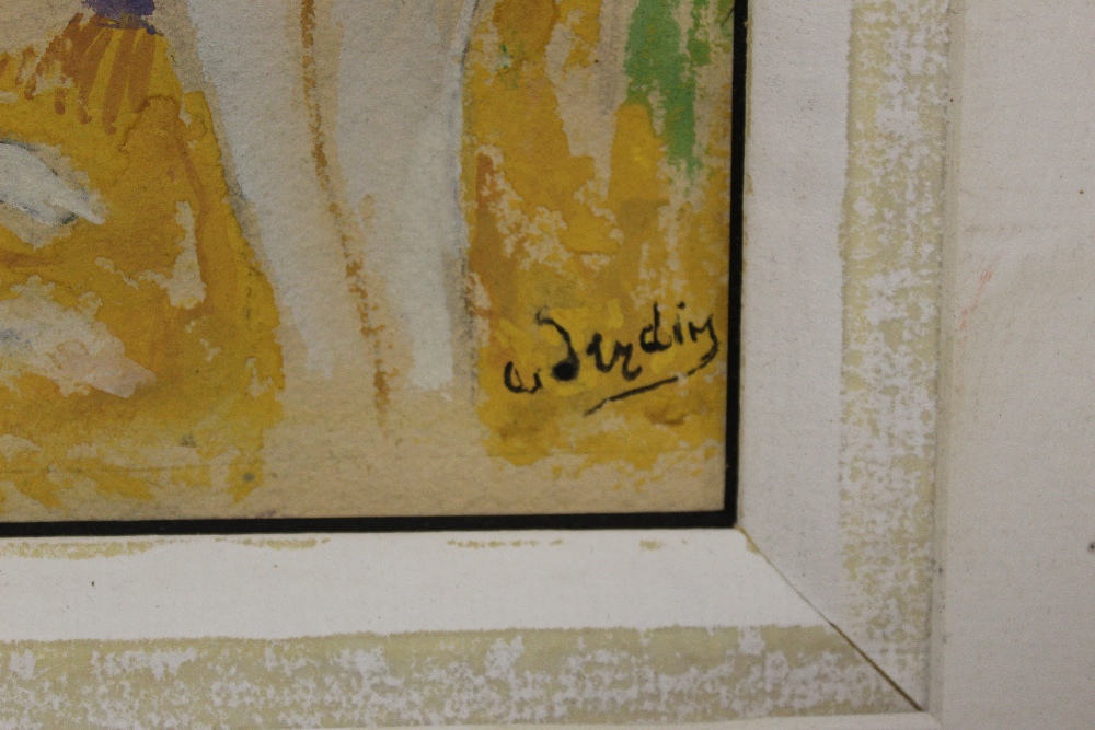 (XX). A modernist study of male and female nudes in a landscape, signed lower right, watercolour, - Image 3 of 4