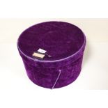 A LIBERTY OF LONDON HAT BOX CONTAINING VINTAGE BEADWORK PURSES AND BAGS ETC.
