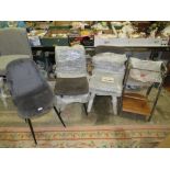 FOUR ASSORTED MODERN CHAIRS AND STOOLS