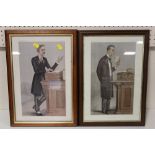 TWO VANITY FAIR SPY PRINTS ENTITLED 'A CHIEF SECRETARY' AND 'THE COLONIES'