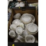 A TRAY OF ROYAL ALBERT MEMORY LANE CHINA