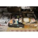 THREE TRAYS OF HOUSEHOLD SUNDRIES ETC