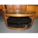 A MODERN GLASS TV STAND