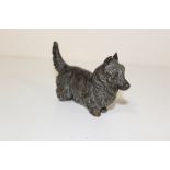 A VINTAGE BRONZE MODEL OF A DOG