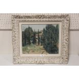 AFTER MARCEL DYF (1899-1985). French school, an impressionist continental villa garden scene.