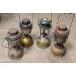 FOUR VINTAGE TILLY LAMPS A/F