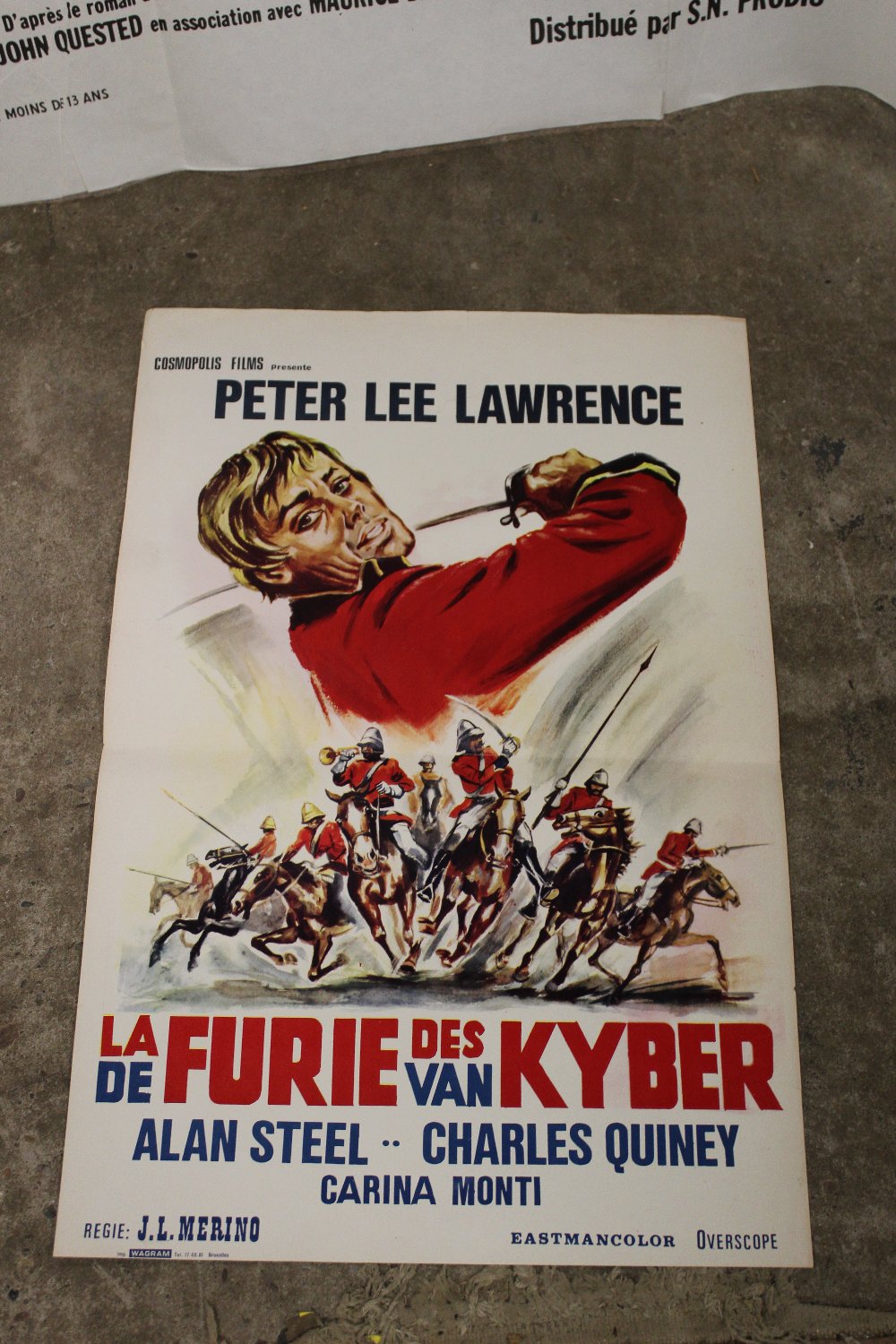 A COLLECTION OF LARGE VINTAGE 1960S ERA FRENCH FILM ADVERTISING POSTERS AVERAGE SIZE - 160CM X 120CM - Image 2 of 6