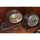 TWO VINTAGE MANTEL CLOCKS AND KEYS