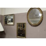 THREE VINTAGE GILT WALL MIRRORS