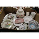 A COLLECTION OF CERAMICS TO INCLUDE SHELLEY, WEDGWOOD JASPERWARE, SPODE ETC