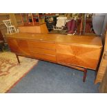 A RETRO TEAK 'A.H. McINTOSH & Co LTD KIRKCALDY SCOTLAND' SIDEBOARD H-81 W-214 CM