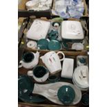 TWO TRAYS OF DENBY GREENWHEAT STONEWARE