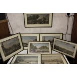 A QUANTITY OF FRAMED AND GLAZED PRINTS / ENGRAVINGS OF VENETIAN AND OTHER SCENES TO INCLUDE THE RIA