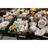 THREE TRAYS OF CERAMICS TO INCLUDE ROYAL WORCESTER, DOULTON ETC