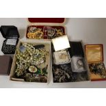 THREE BOXES OF ASSORTED COSTUME JEWELLERY