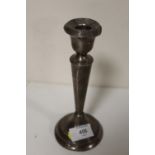 A HALLMARKED SILVER CANDLESTICK HEIGHT - 20CM