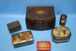 A COLLECTION OF VINTAGE TINS, to include "The Daily Mail Silver Bank" and a "John Buchanan &