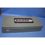 A 'BAUKER' METAL BOX, 70 x 28 x 15 cm