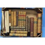 A SMALL COLLECTION OF ANTIQUARIAN BOOKS to include John Bunyan - 'The Pilgrim's Progress', Russell &