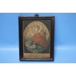 A FRAMED CARRINGTON BOWLES MEZZOTINT 'A DRAP OF COMFORT', c.1792, hand coloured, frame size 18.5 x