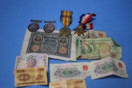 A WWI 1914/15 STAR TRIO named to "1704 Pte F. Hargraves L'Pool R", a single British war medal and a