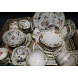 FOUR TRAYS OF ANTIQUE AND LATER CHINA AND CERAMICS, to include Spode, Coalport, Paragon,