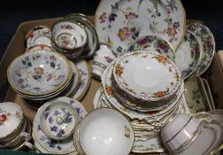 FOUR TRAYS OF ANTIQUE AND LATER CHINA AND CERAMICS, to include Spode, Coalport, Paragon,