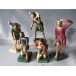 St Mary's Abbey - A SELECTION OF EARLY / MID 20TH CENTURY PLASTER DISCIPLE FIGURES, tallest H 30 cm