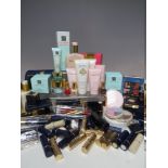 A LARGE COLLECTION OF MAKE UP AND SKIN CARE ITEMS, to include face creams, body lotion, eye