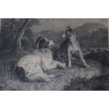 EDWIN LANDSEER (1802-1873). 'The TWA Dogs', engraved by Benjamin P Gibbon, published by W B