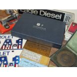 A COLLECTION OF VINTAGE ROLLS ROYCE AND OTHER MOTORING MEMORABILIA, to include a Rolls Royce Eagle