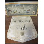 A HANDPAINTED VINTAGE RETAIL / SHOP SIGN FOR RAY ROBERTS (BOOKSELLERS) OF WHISTON HALL, overall 38.5