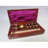 A SIKES HYDROMETER, contained in a fitted wooden case, box dimensions approx 20 x 10 x 5.5 cm,