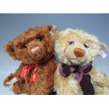 TWO STEIFF LIMITED EDITION MOHAIR BEARS, comprising 'Year 2000 Teddy bear', number 10451, button